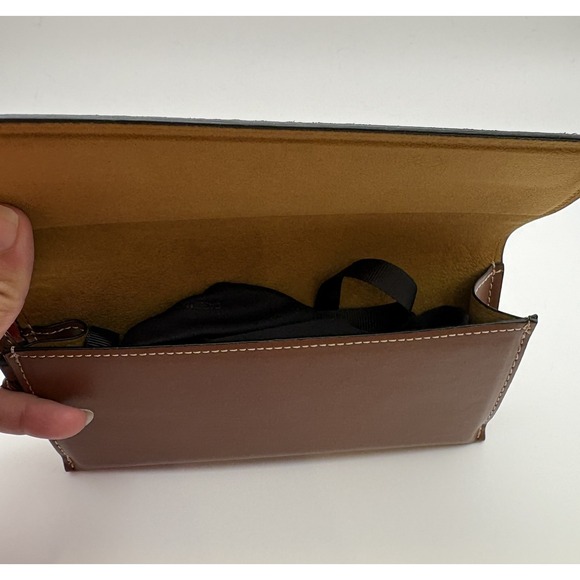 Celine Triomphe Tan Leather Eyewear Case Sunglasses Pouch Wristlet Brown main image 12